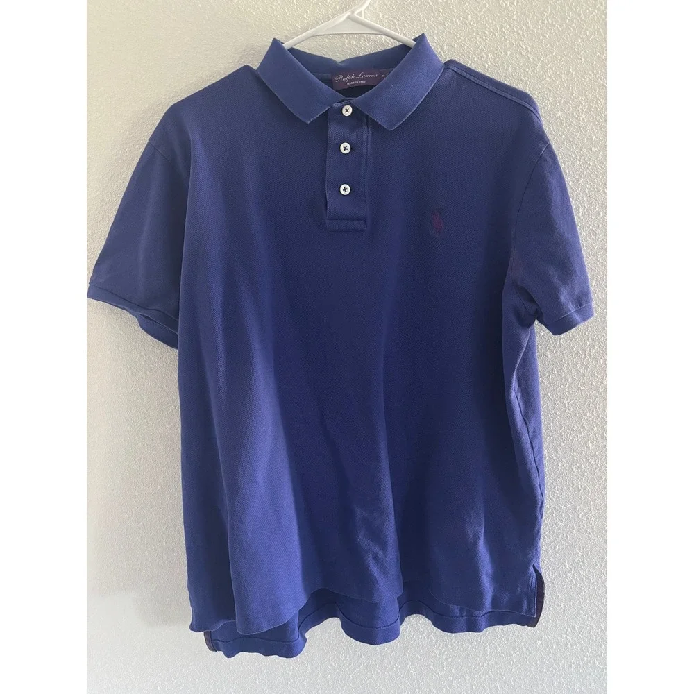 Ralph Lauren Purple Label Polo Mens XL Pique‎ Cotton Preppy Classic Country Club